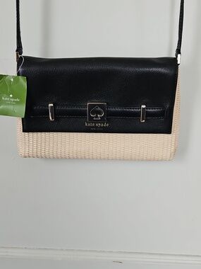 NWT Kate Spade Houston Street Straw Crossbody Bag